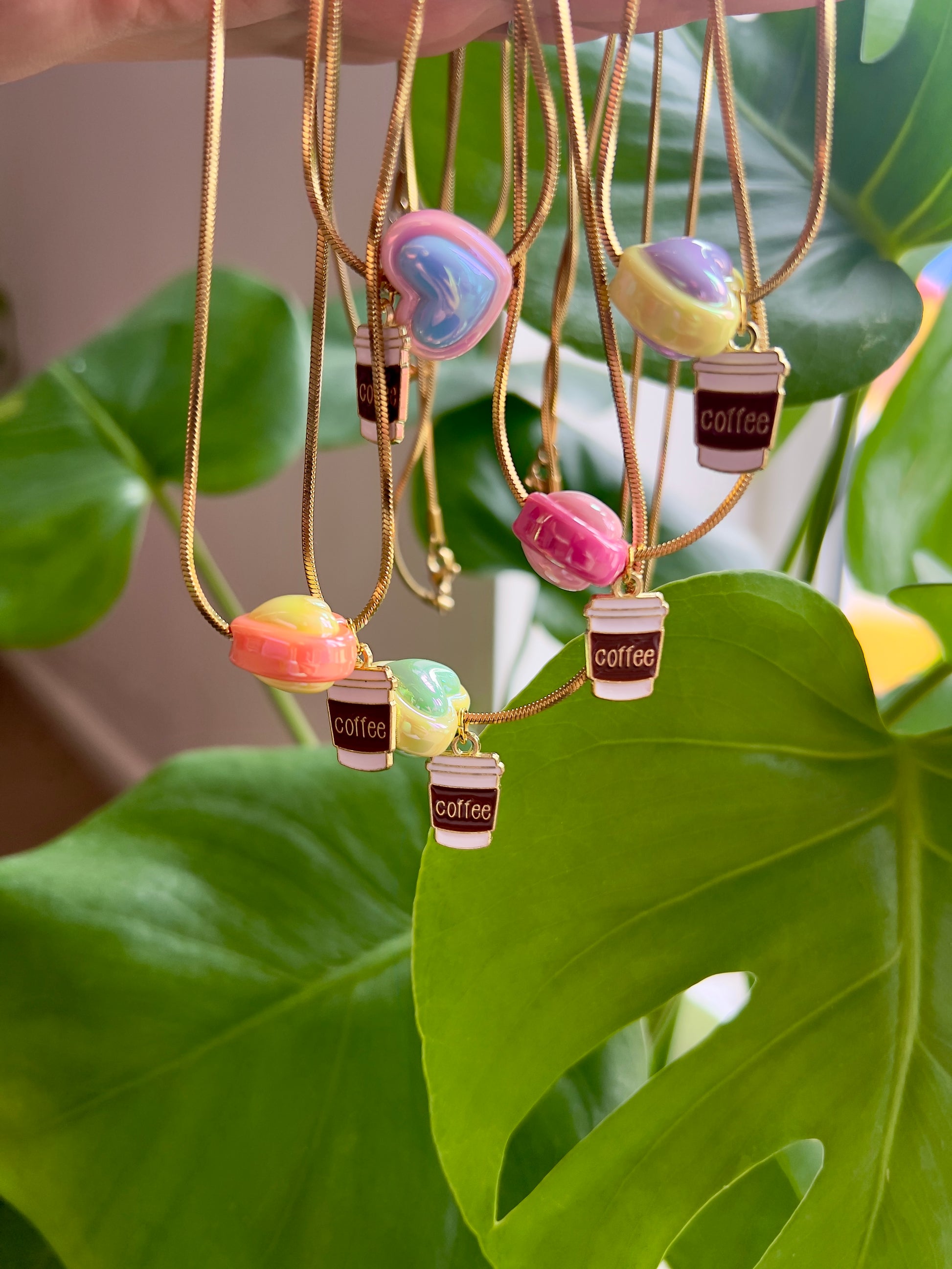 Love coffee snake Necklace