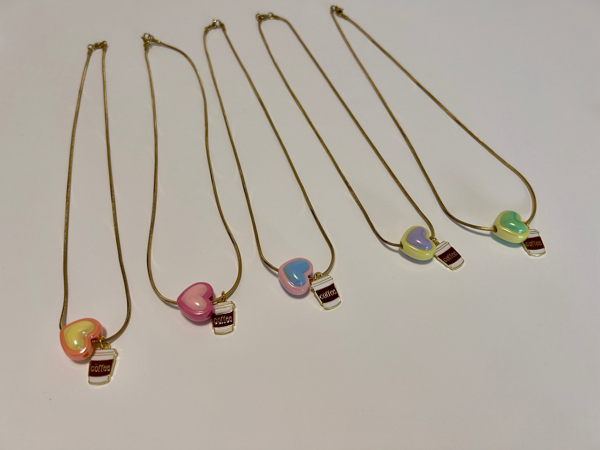 Love coffee snake Necklace